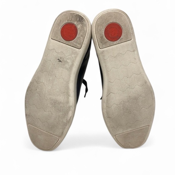 FitFlop Christophe Leather Sneakers Black 8 - Picture 7 of 8